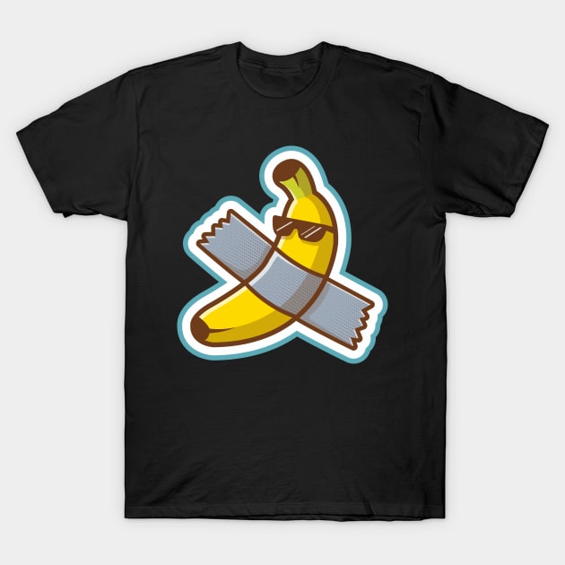 Banana Art Duct Tape Funny Sunglasses T-Shirt by markz66